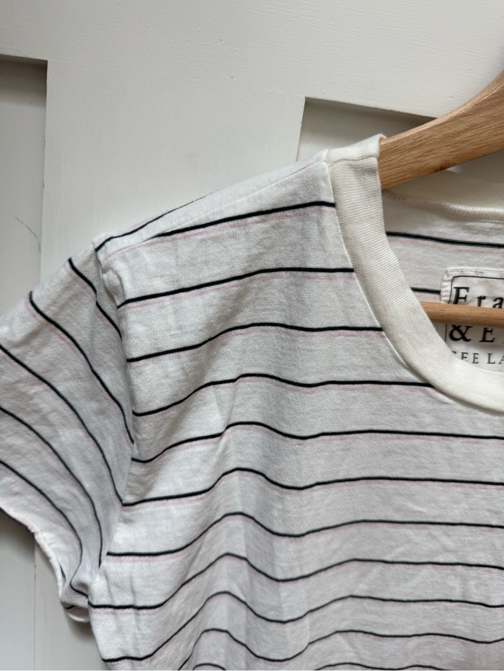 Frank & Eileen NWOT Theo Perfect Tee Heritage Jersey navy & pink stripe - xs - Picture 2 of 6